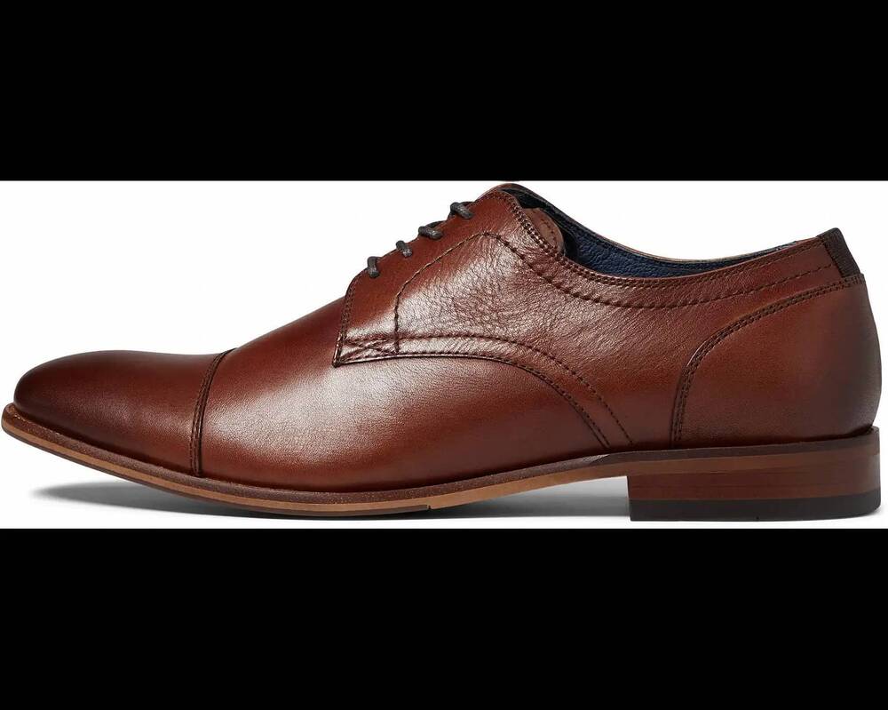 NEW FLORSHEIM men's flex cap toe oxford shoes in cognac